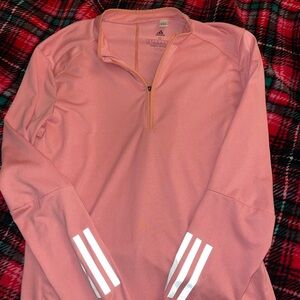 Adidas Pink Quarter-Zip Pullover